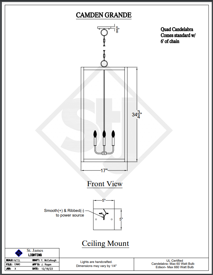St. James Camden Pendant Lights