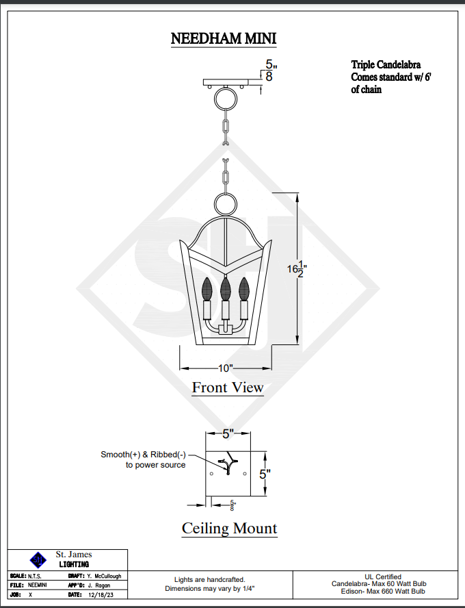St. James Needham Copper Kitchen Island Pendant Lights