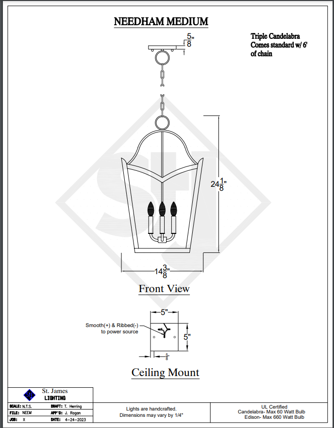 St. James Needham Copper Kitchen Island Pendant Lights