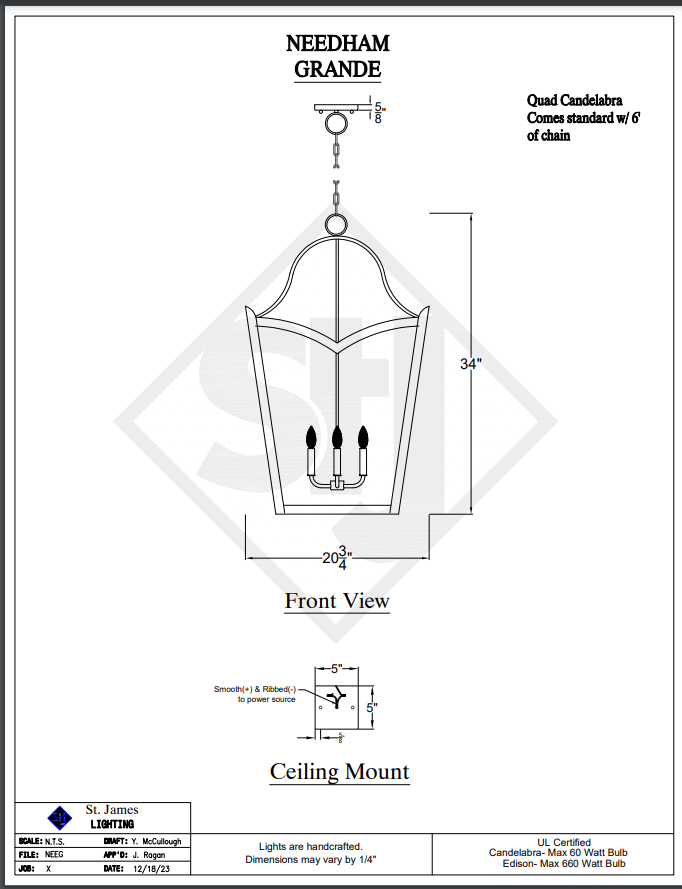 St. James Needham Copper Kitchen Island Pendant Lights