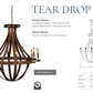 St. James Tear Drop Copper Chandelier