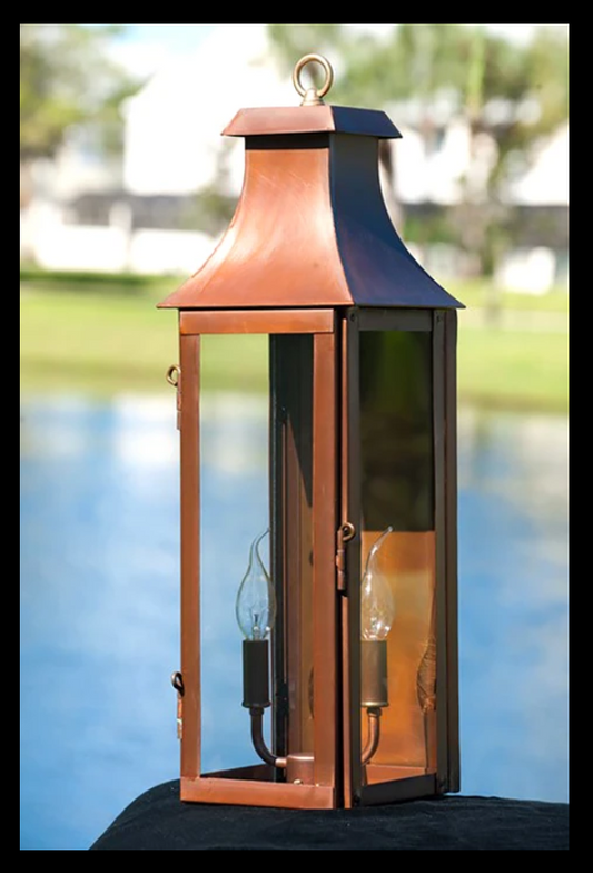 Outdoor Gas Electric Copper Lantern Kitchen Island Pendant Ceiling Light Fixture Chandelier Entryway Patio Light