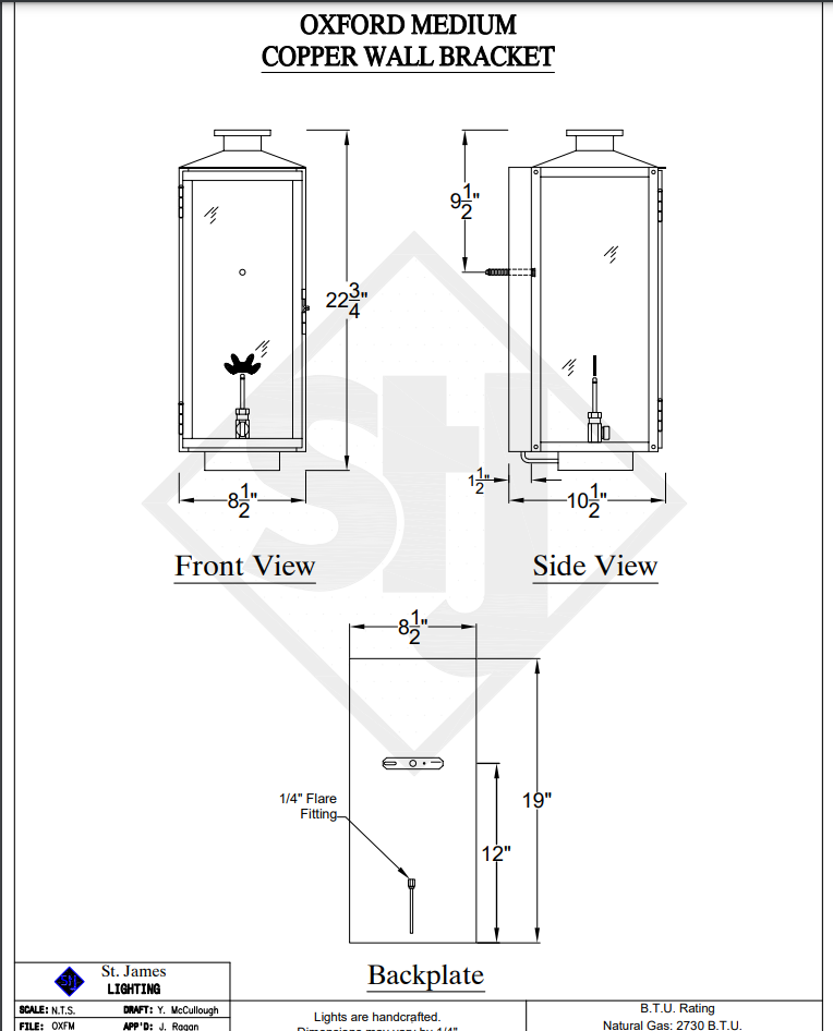 St. James Oxford Copper Outdoor Lantern