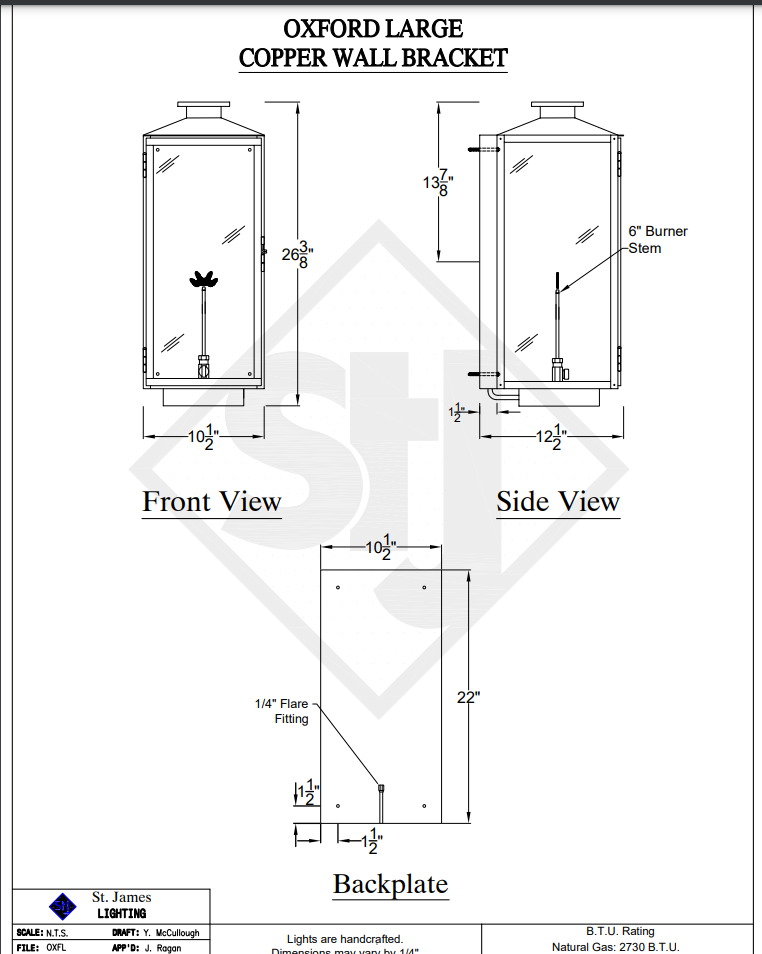 St. James Oxford Copper Outdoor Lantern