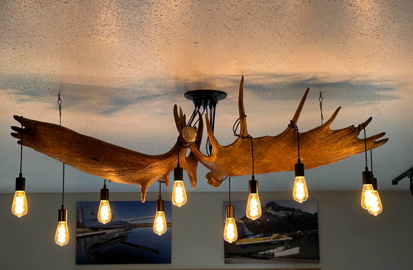 Glacier Bay Moose Antler Chandelier, 10 Lights