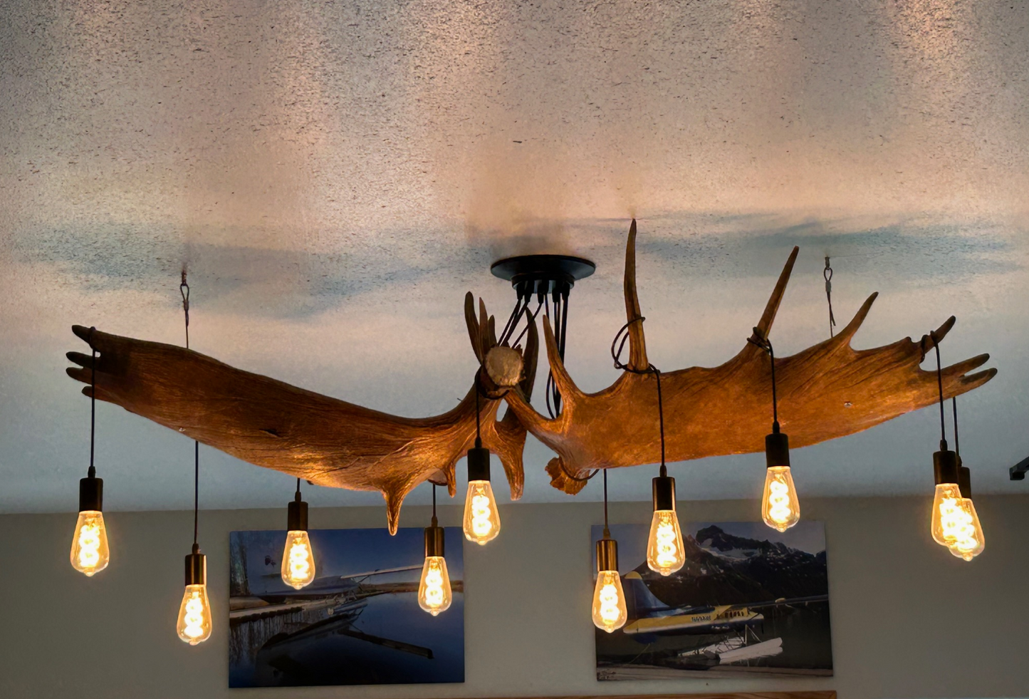 Glacier Bay Moose Antler Chandelier, 10 Lights