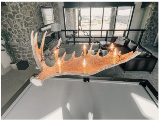 FAUX Moose ANTLER CHANDELIER