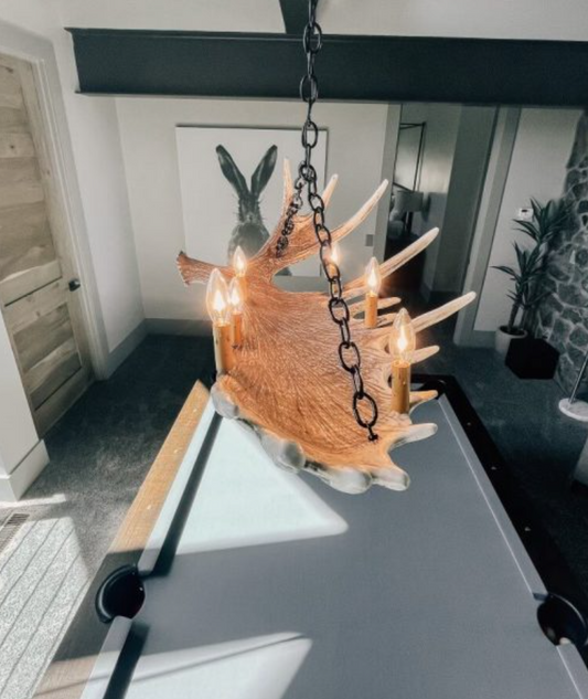FAUX Moose ANTLER CHANDELIER