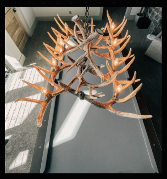 Wrangell Mountains Real Deer Antler Chandelier