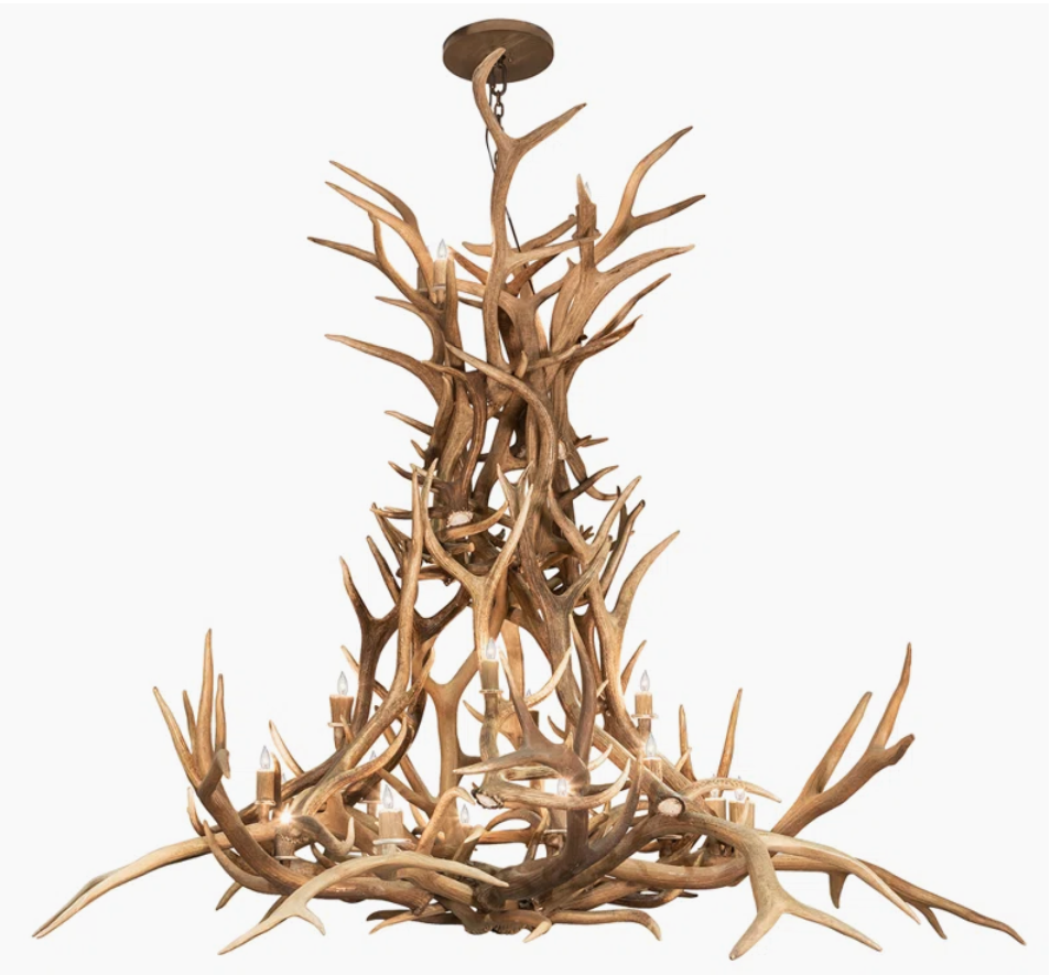 Bellagio Deer Elk Antler Chandelier