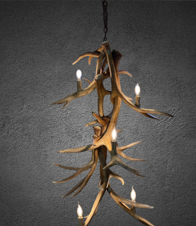 The Rushmore Elk Deer Antler Chandelier