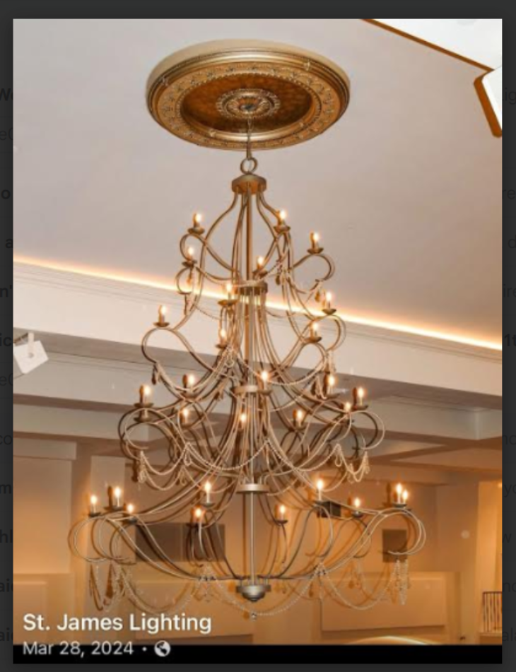 St. James Via Maris Copper Chandelier Custom Design