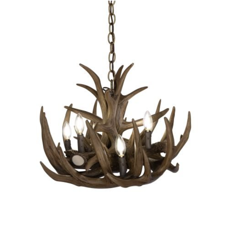 Babcock Faux Deer Antler Chandelier 24"W 16"T