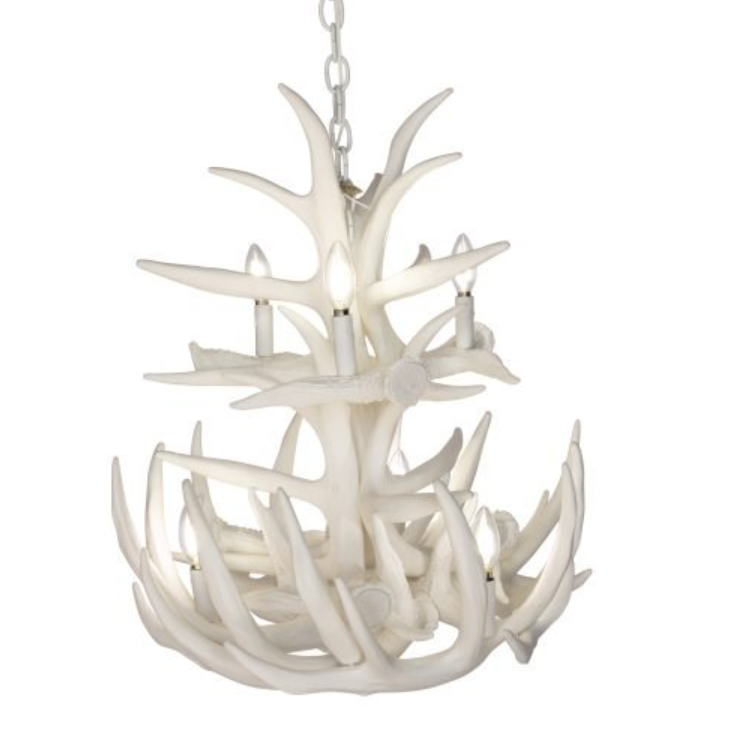 Onalaska Faux Deer Antler Chandelier 24"W 25"T