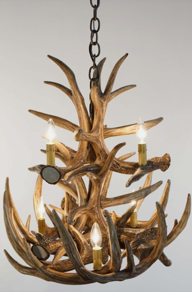 Onalaska Faux Deer Antler Chandelier 24"W 25"T