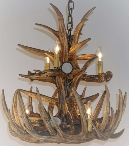 Onalaska Faux Deer Antler Chandelier 24"W 25"T