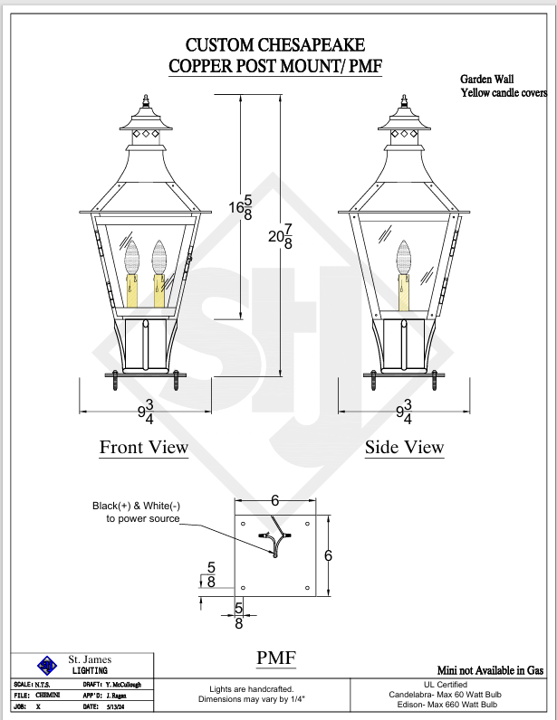 Line Drawing St. James Chesapeake Lantern
