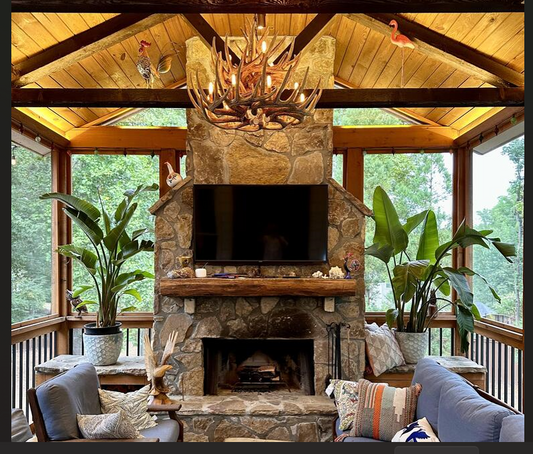 FAUX ANTLER CHANDELIER