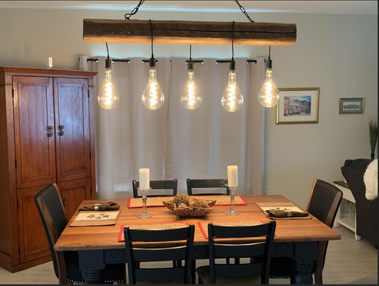 WOOD BEAM CHANDELIER