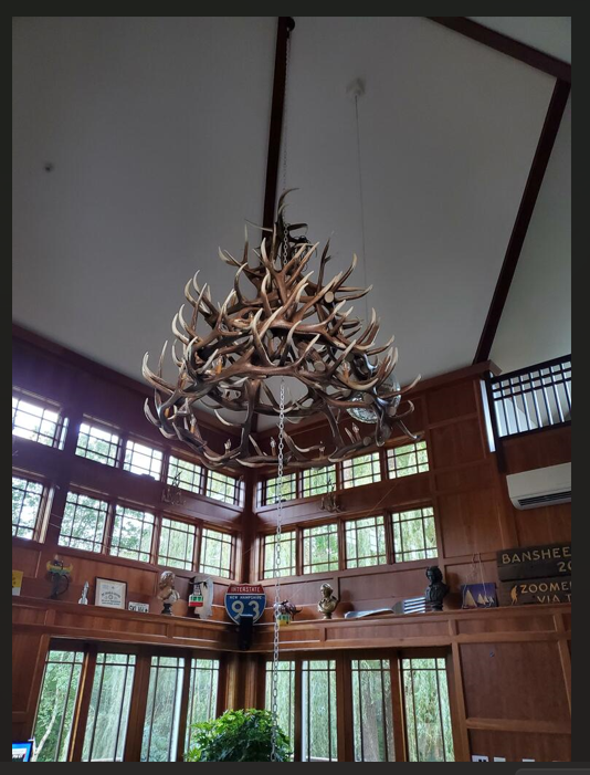 King of the Mountain Faux Elk Antler Chandelier, 72"W x 72"T
