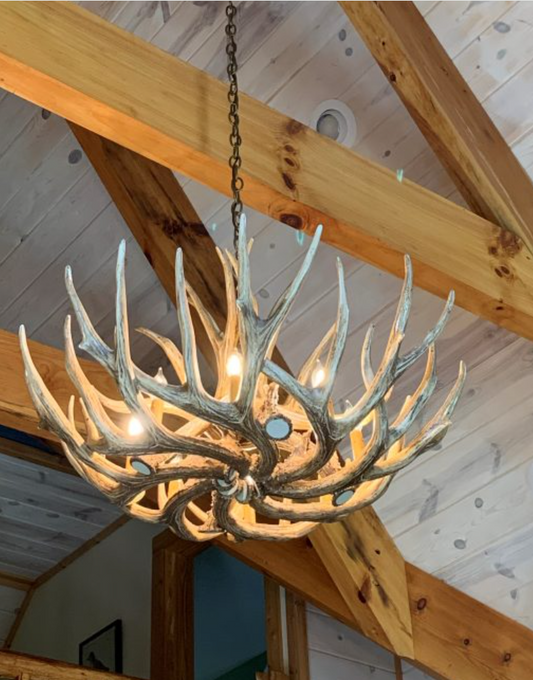 FAUX ANTLER CHANDELIER