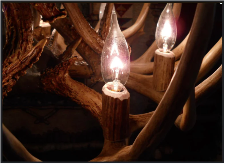 Wrangell Mountains Real Deer Antler Chandelier