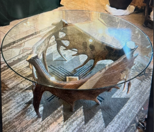 MOOSE ANTLER END TABLE