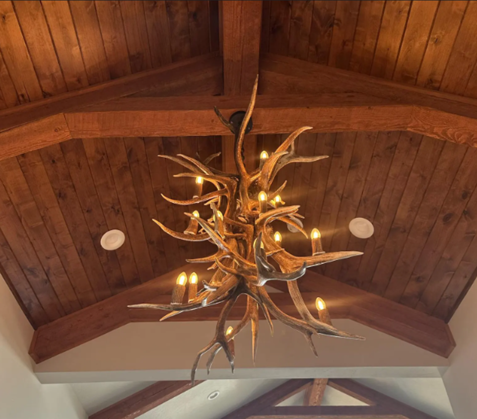 Brooks Range Elk Antler Chandelier 60" T 48" W 19 lights