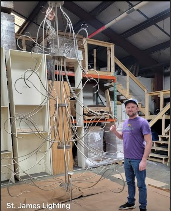 St. James Via Maris Copper Chandelier Custom Design
