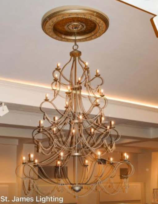 St. James Via Maris Copper Chandelier Custom Design