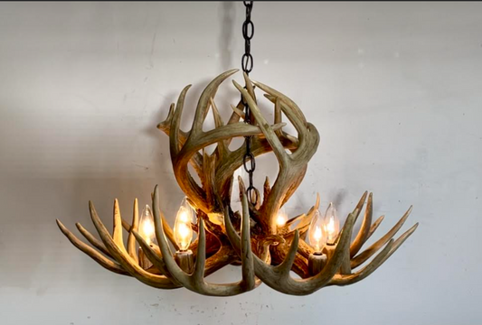 Delta Deer Antler Chandelier 5 Lights