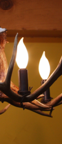 Calloway Deer Antler Chandelier, Round and Oval Shapes