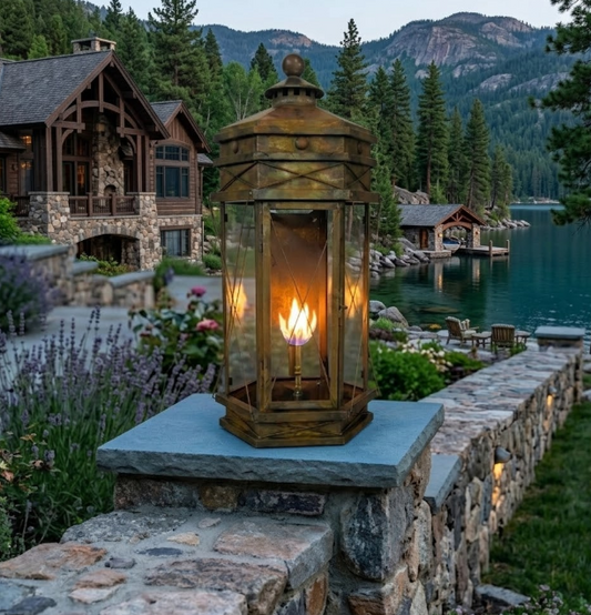 The Barcelona Copper Lantern Pendant Light