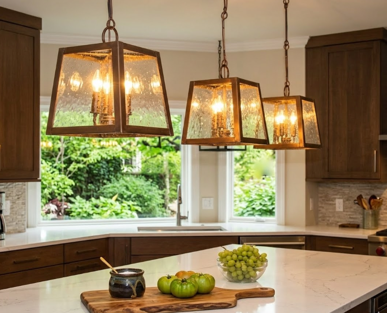 St. James Abilene Copper Kitchen Island Pendant Lights