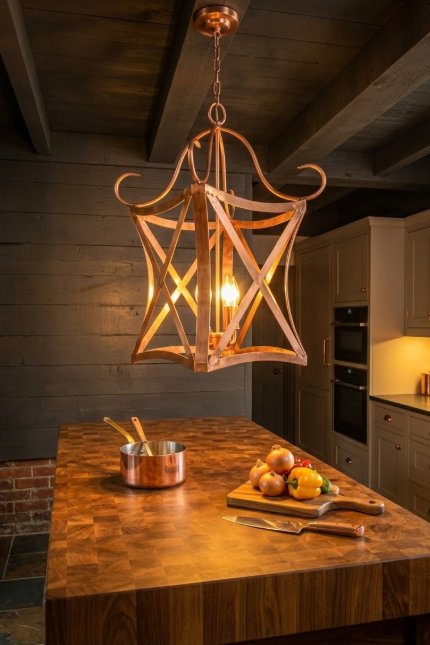 St. James Versailles Copper Chandelier Kitchen Island Pendant Light