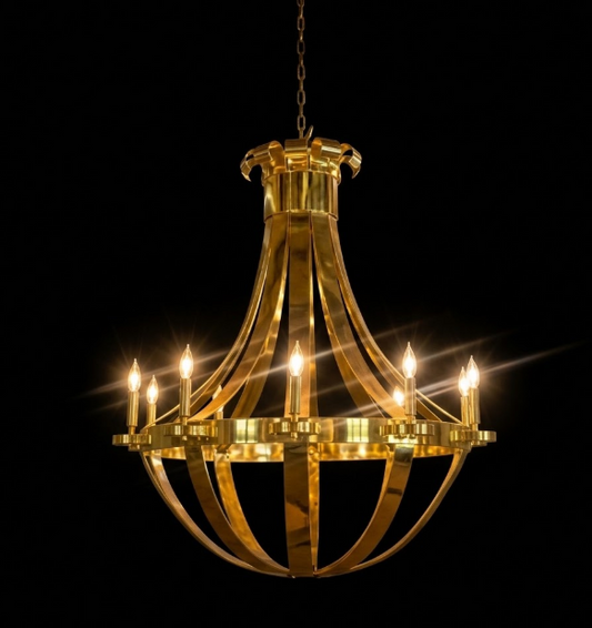 St. James Tear Drop Copper Chandelier Pendant Light