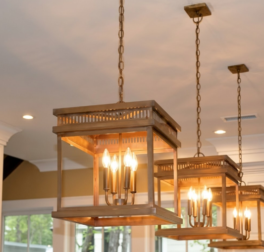 St. James Old Salt Run Copper Chandelier Kitchen Island Pendant Light