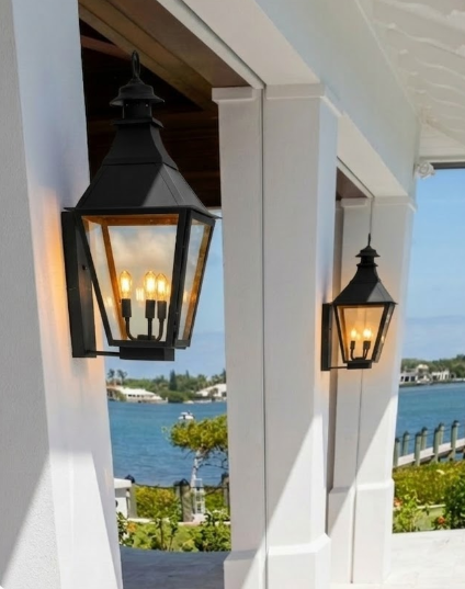 St. James Chesapeake Copper Lantern With Top Curl