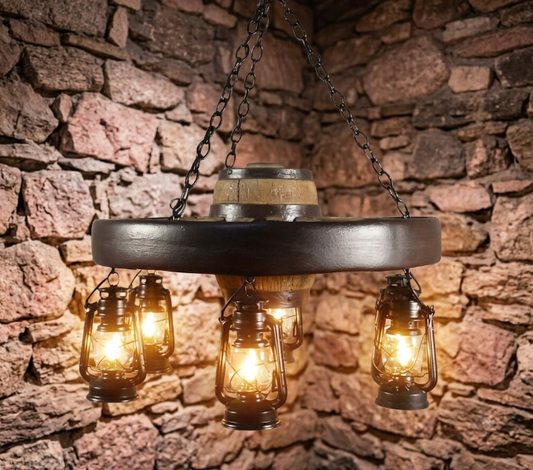Bonanza Wagon Wheel Rustic Chandelier, 30"W x 12"T