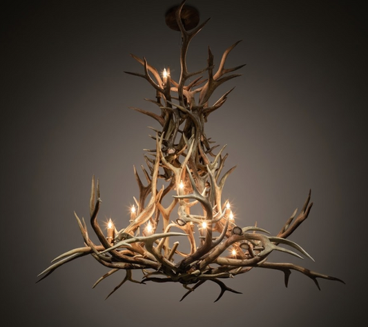 Bellagio Elk Deer Antler Chandelier 20 Lights