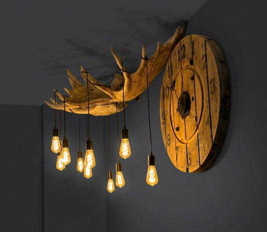 Glacier Bay Moose Antler Chandelier, 10 Lights