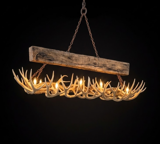 El Rancho Deer Antler Chandelier