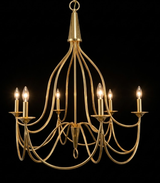 Shenandoah Copper Chandelier | Grand Ballroom 6-Arm Candelabra