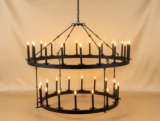 St. James Churchill Steel Chandelier Custom Design