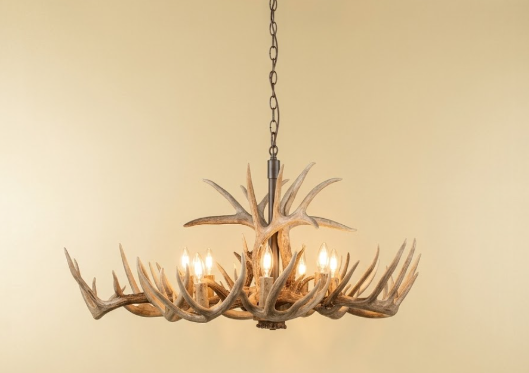 real deer antler chandelier rustic cabin lighting decor