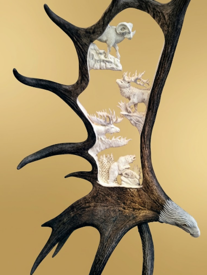 antler carving