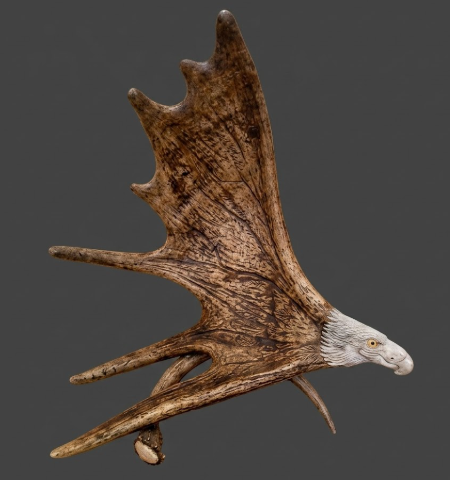 eagle moose antler carving