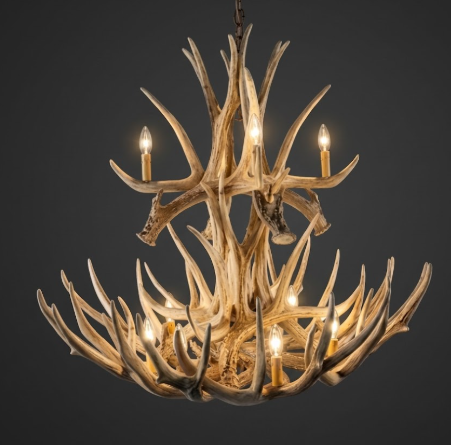 faux deer antler chandelier