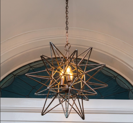 St. James Star Copper Chandelier Pendant Lights