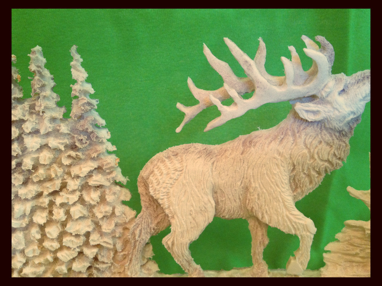 The Wapiti Family Moose Antler Carving